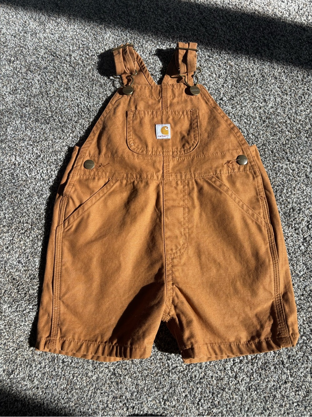 Carhartt Brown Kids' Short Overalls size 2t kidcore